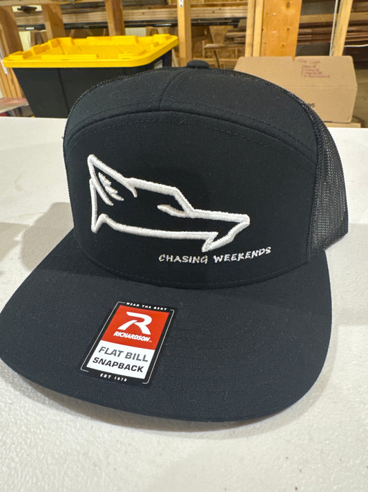 CW Black 7 panel Coyote Hat