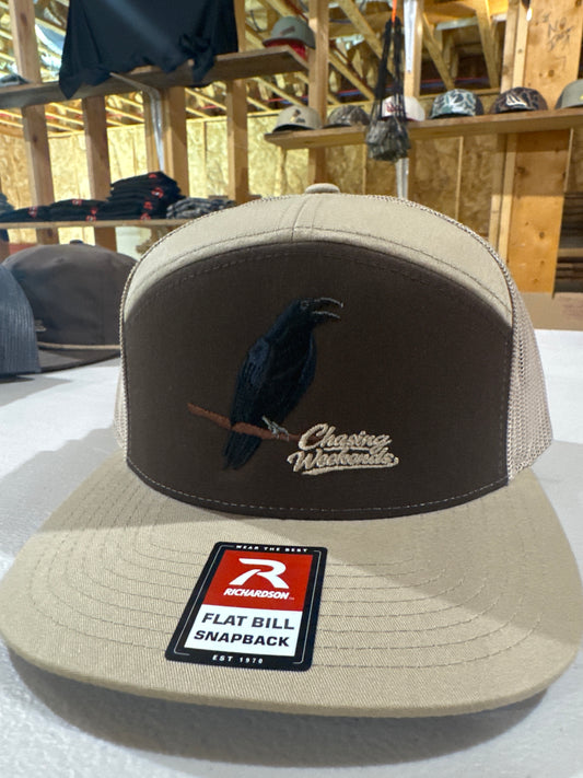CW 7 Panel Brown / Khaki Crow Hat