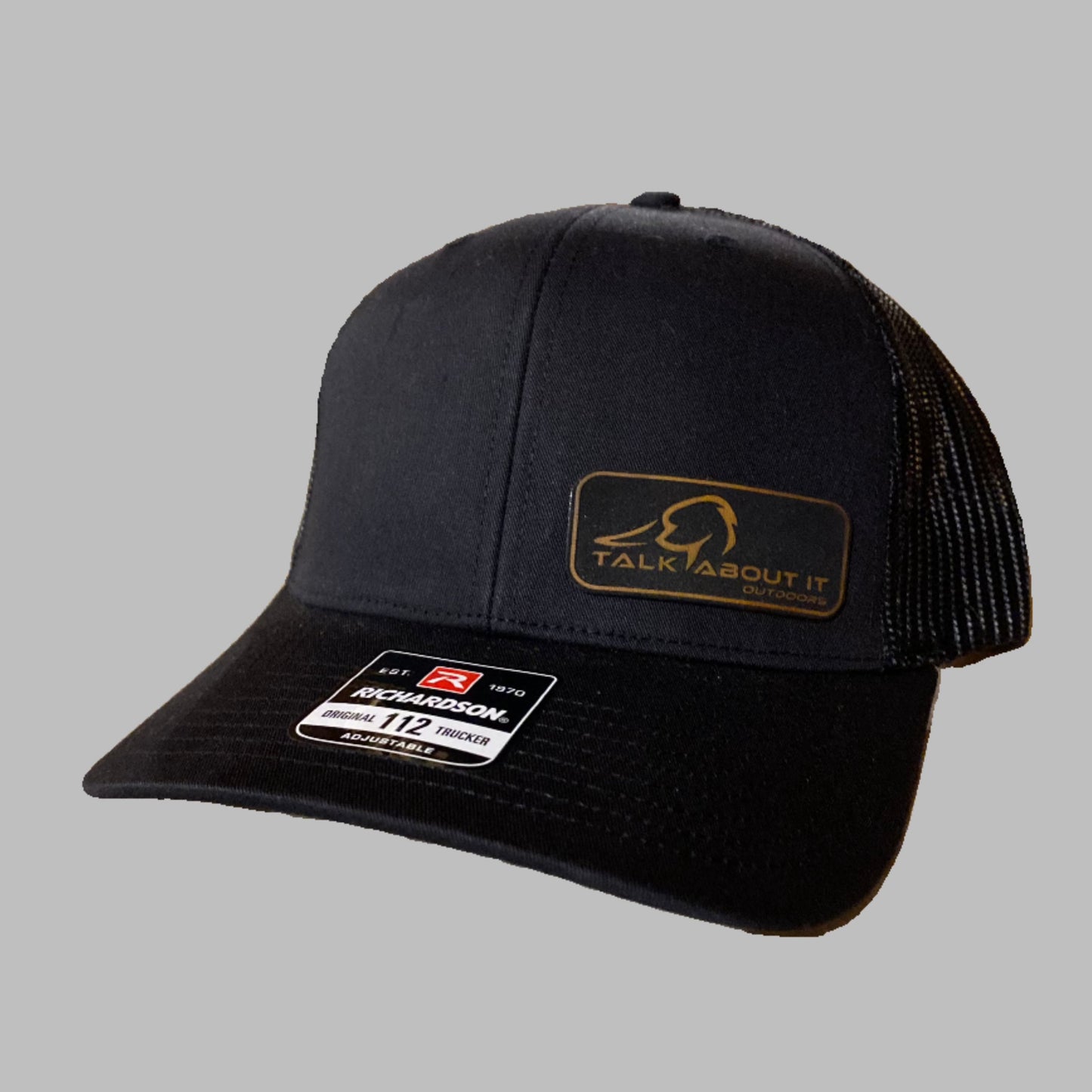 Solid Black Hat With Duck Logo Patch