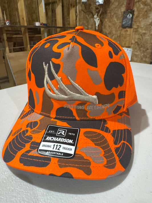 CW Orange Camo Horn Hat