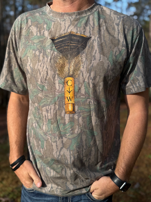 Mossy Oak Greenleaf Faded T-shirt Turkey Feather