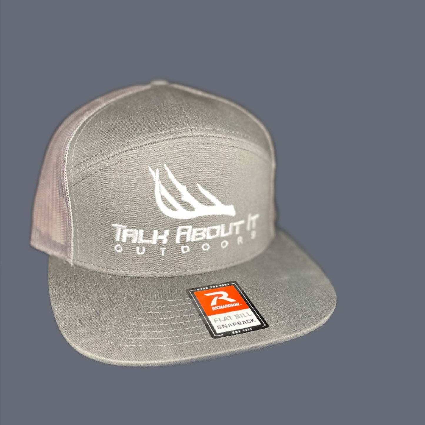 Charcoal Grey 7 Panel Horn Logo